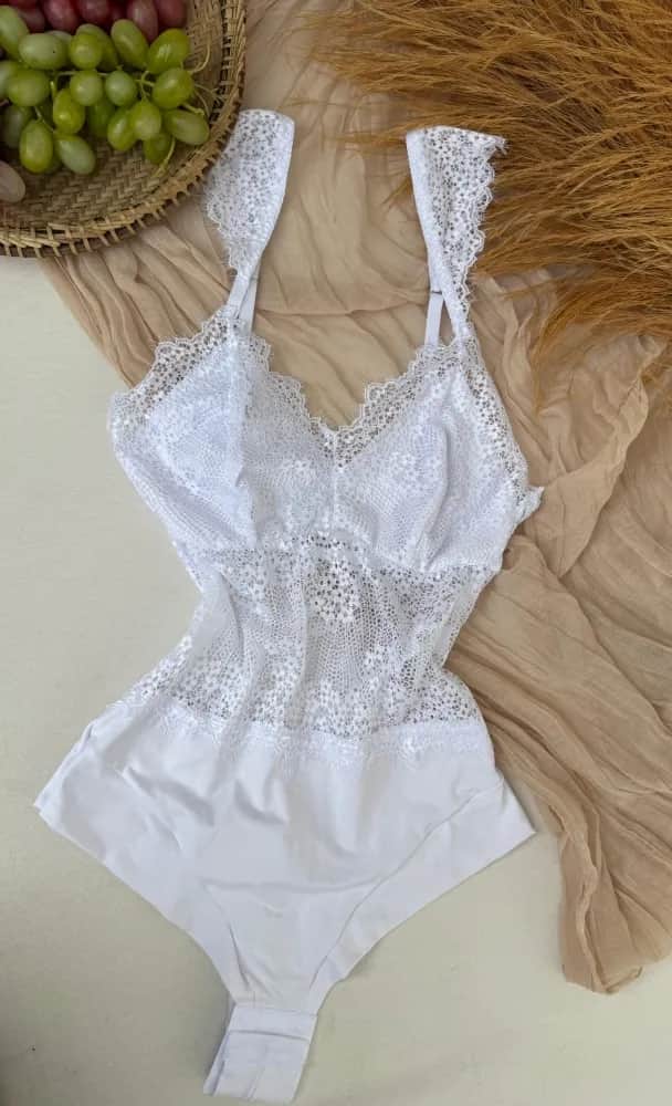 Body S Bojo Ultraluxo Jessy Tecido Microfibra E Renda Cilios 0