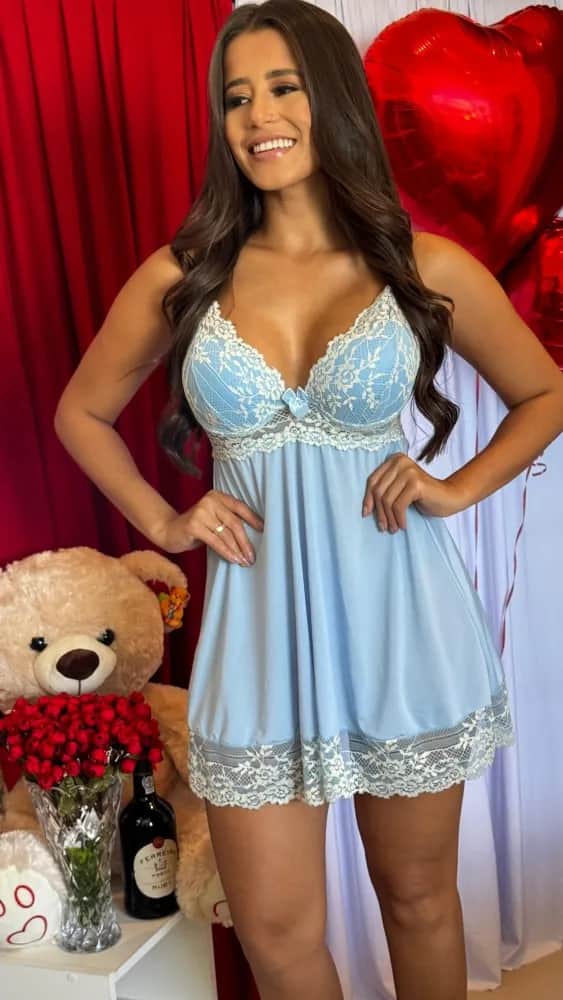 Camisola Microfibra C Bojo Viviane Rendas 7