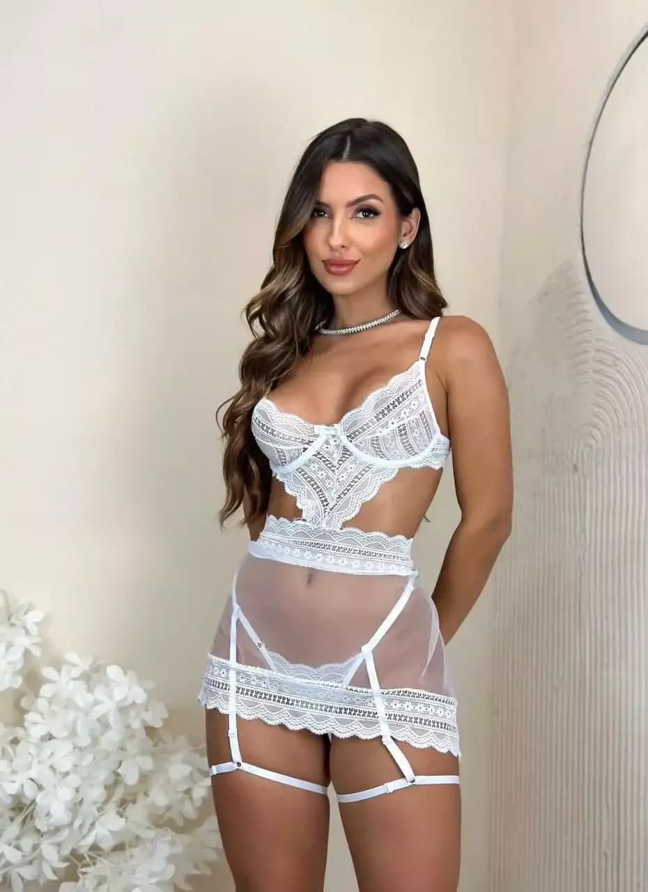 Camisola sem Bojo Sensual Ursula + Calcinha, foto 3