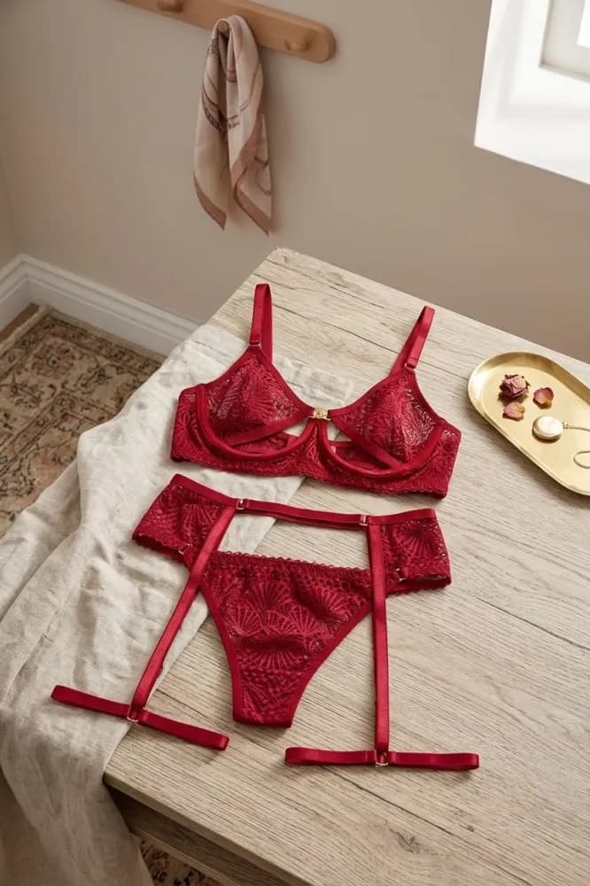 Conjunto sem Bojo + Cinta Liga Sexy Aro Aberto Jasmine, foto 5