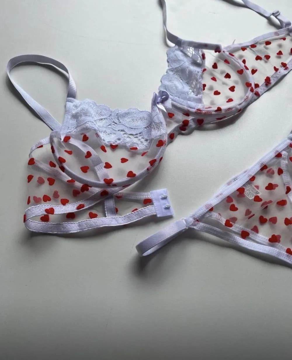 Conjunto coração sem bojo com aro